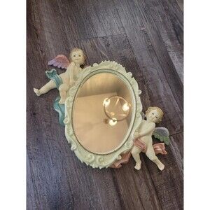 Vintage Cherub Mirror 12 inches tall